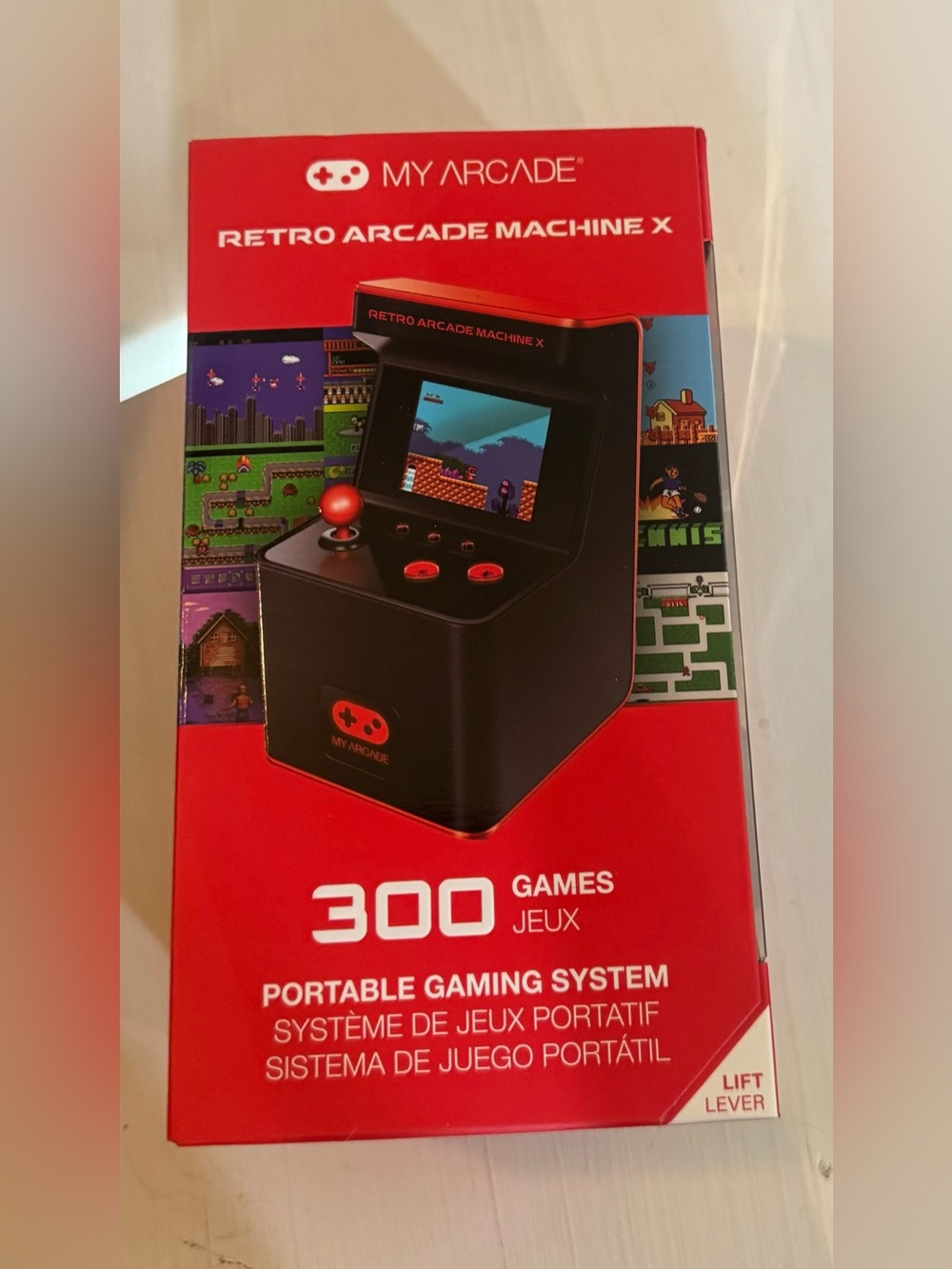 Arcade Retro Arcade Machine X Portable Gaming System - Black/Red